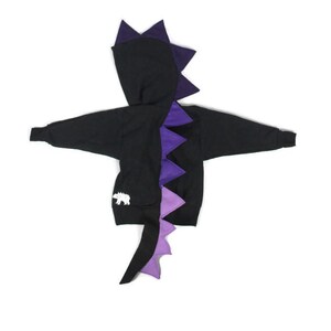 Purple dinosaur hoodie, dino hoodie with tail, toddler sweater, ultra violet , Girls unique Halloween costume, kids gifts, dinosaur gifts