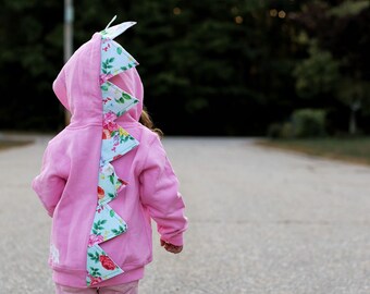 girls dinosaur hoodie