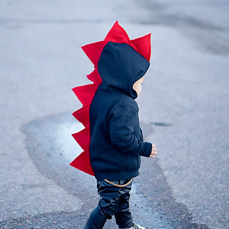 Dinosaur Hoodie Kids Hoodie Dino Spike Shirt Toddler Etsy