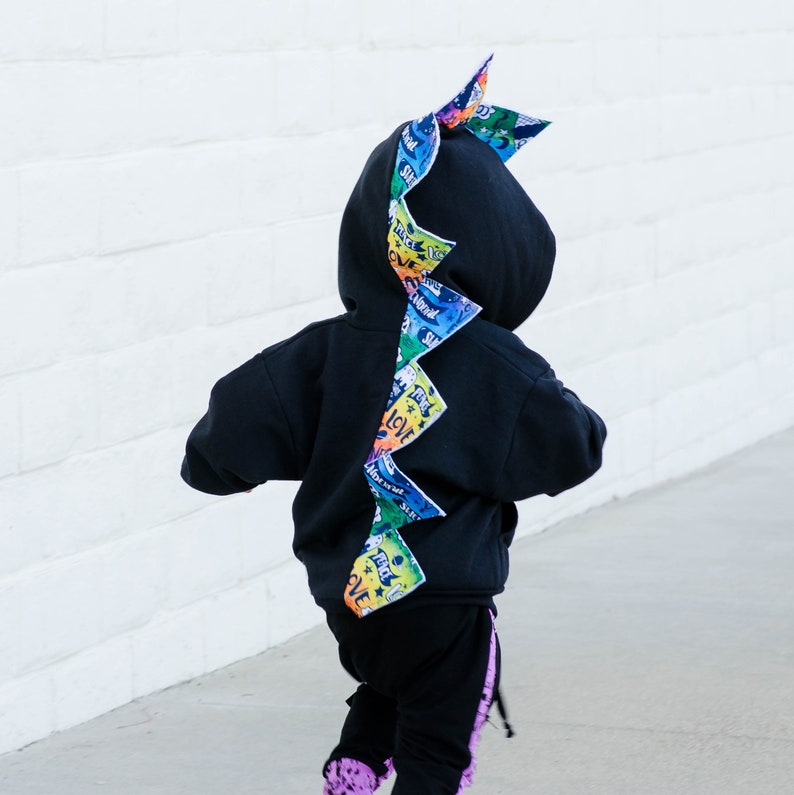 Rainbow Dinosaur Hoodie unique kids Christmas gift kid dinosaur costume unicorn shirt unicorn dinosaur birthday dinosaur gift idea image 3