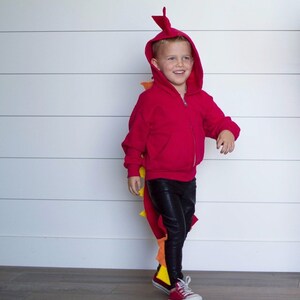 Kids Halloween Costume, fire dragon costume, red dragon costume, Christmas gift, dragon hoodie, toddler boy costume, boy girl gifts image 6