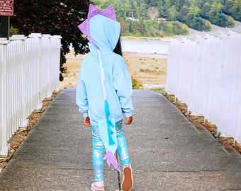 Dragon Costume, Dragon Sweater, Water Dragon, Dinosaur Hoodie, Kids Dress Up, Birthday Party Gift, Kids Gift,