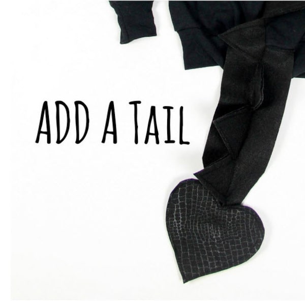 Add A Tail - Add This Listing to Add a Tail To Your Dragon or Dino Hoodie, Custom Dino Hoodie, Custom Dragon Hoodie