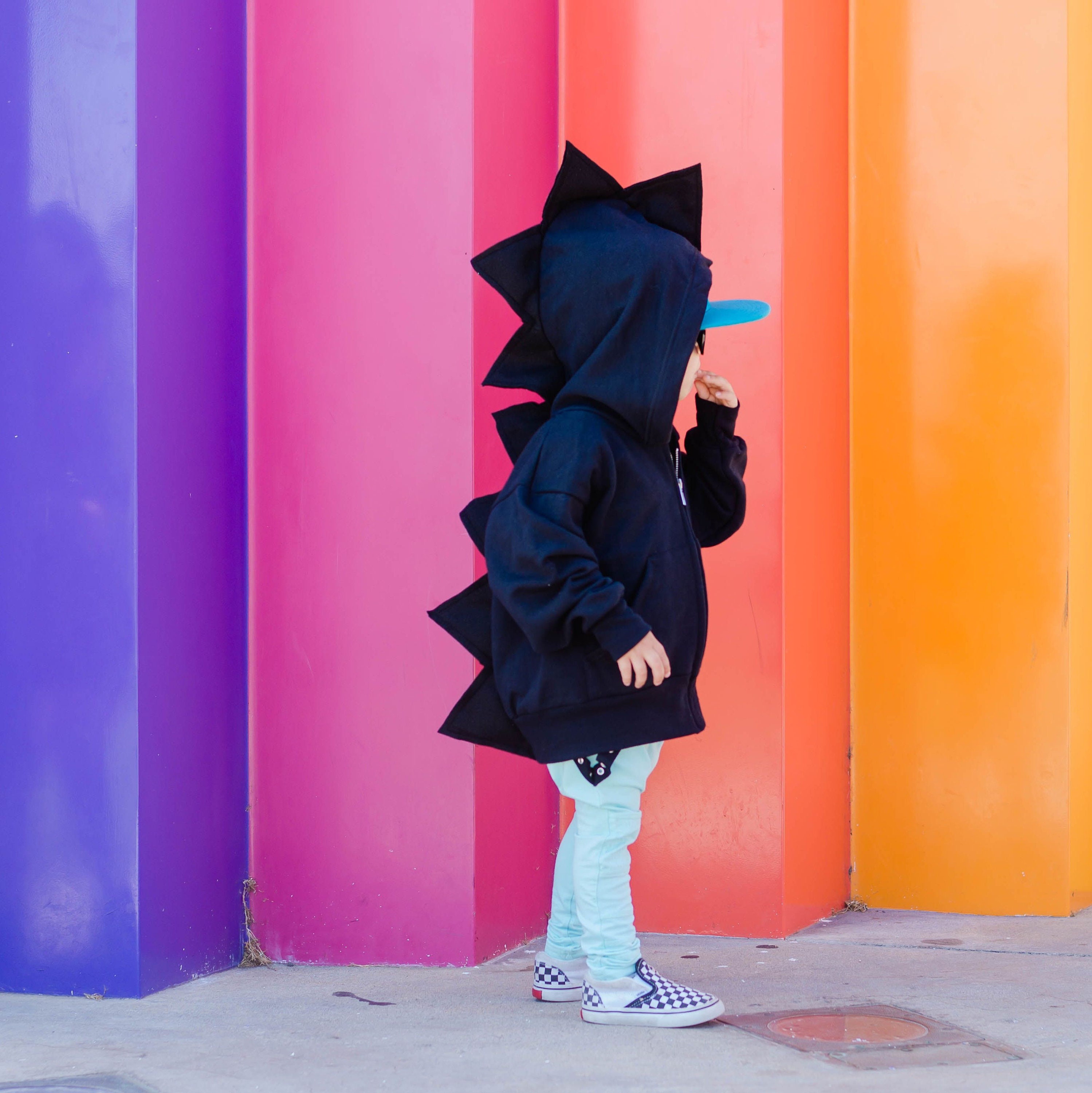 Black Dinosaur Hoodie Dino Hoodie Halloween Costume Dragon
