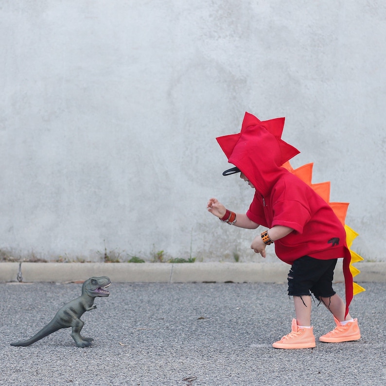 Kids Halloween Costume, fire dragon costume, red dragon costume, Christmas gift, dragon hoodie, toddler boy costume, boy girl gifts image 8