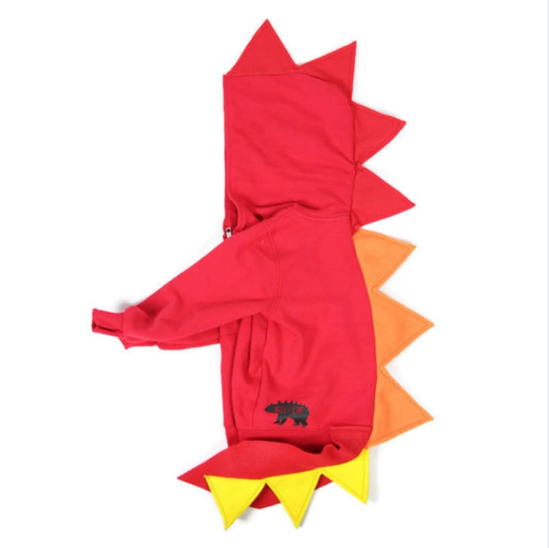 Kids Halloween Costume, fire dragon costume, red dragon costume, Christmas gift, dragon hoodie, toddler boy costume, boy girl gifts image 2