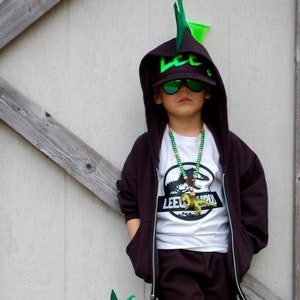 Dinosaur Hoodie, Kids Hoodie, Dino hoodie, Dinosaur Sweatshirt, Green Dinosaur, Dinosaur Birthday Party Gifts, Kids Gifts, Dinosaur Gifts image 9