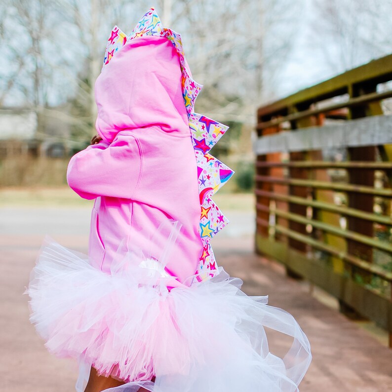 Girls Pink dinosaur costume / girl dinosaur hoodie / dinosaur Etsy