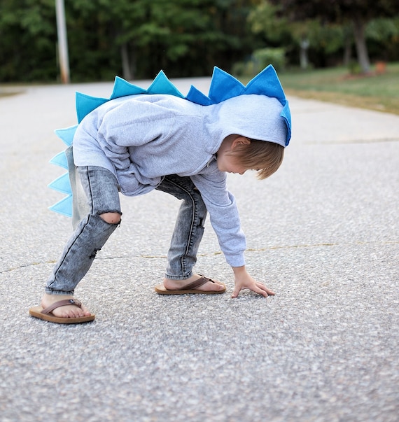 Toddler Boy Dino Hoodie Blue Dinosaur Dinosaur Hoodie With Tail Kids Christmas Gift Dinosaur Halloween Costume Kids Birthday Gift Etsy
