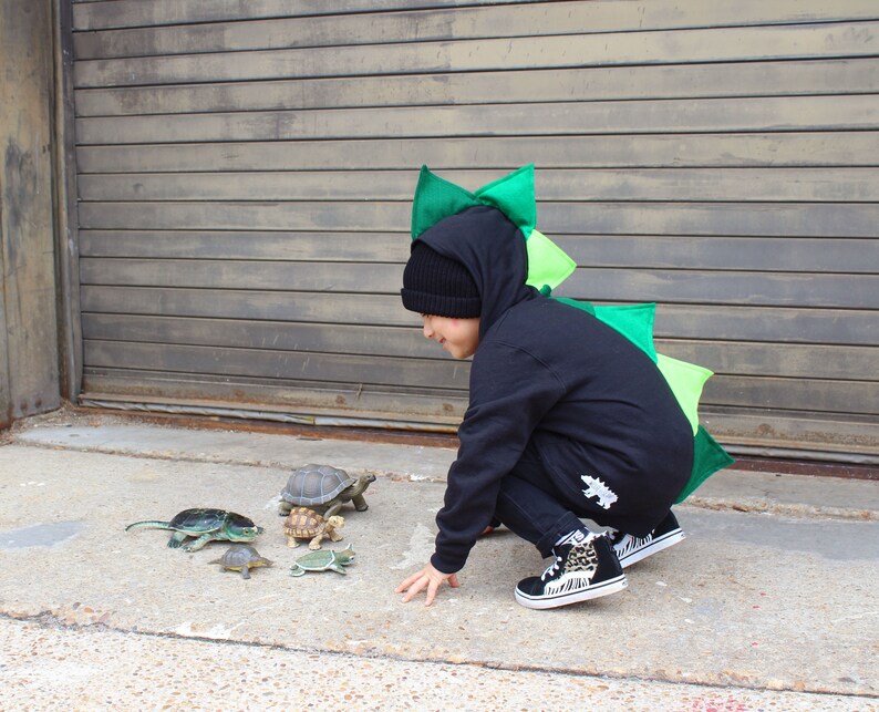 Dinosaur Hoodie, Kids Hoodie, Dino hoodie, Dinosaur Sweatshirt, Green Dinosaur, Dinosaur Birthday Party Gifts, Kids Gifts, Dinosaur Gifts image 4