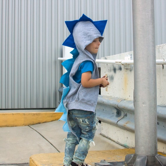 Disfraz de dinosaurio azul de Halloween para niño camisa de dino