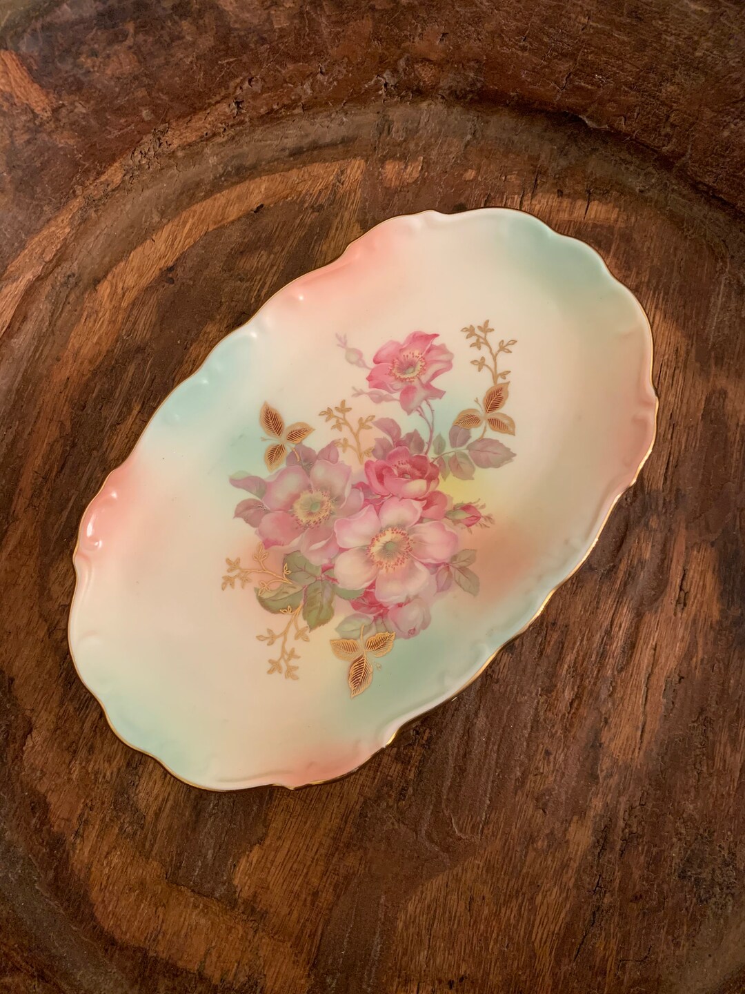 Vintage Bavaria Schumann Arzberg Oval Dish in Wild Rose Pattern and ...