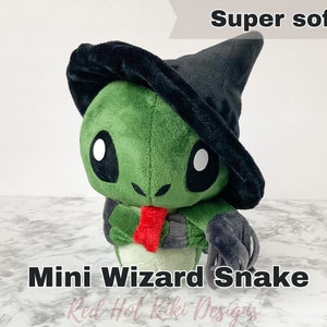 CUSTOM Wizard Snake Plush Chibi Animals - super soft minky plush chibi characters