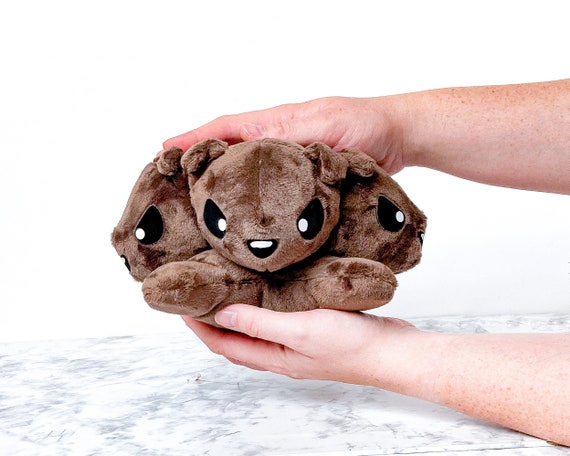 Cerberus Plush: Three-headed Dog Chibi, Soft Minky - Etsy
