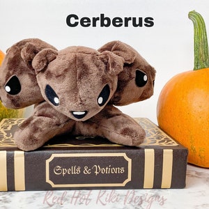 CUSTOM Cerberus Plush Three -Headed Dog  Chibi Animal - super soft minky plush chibi characters