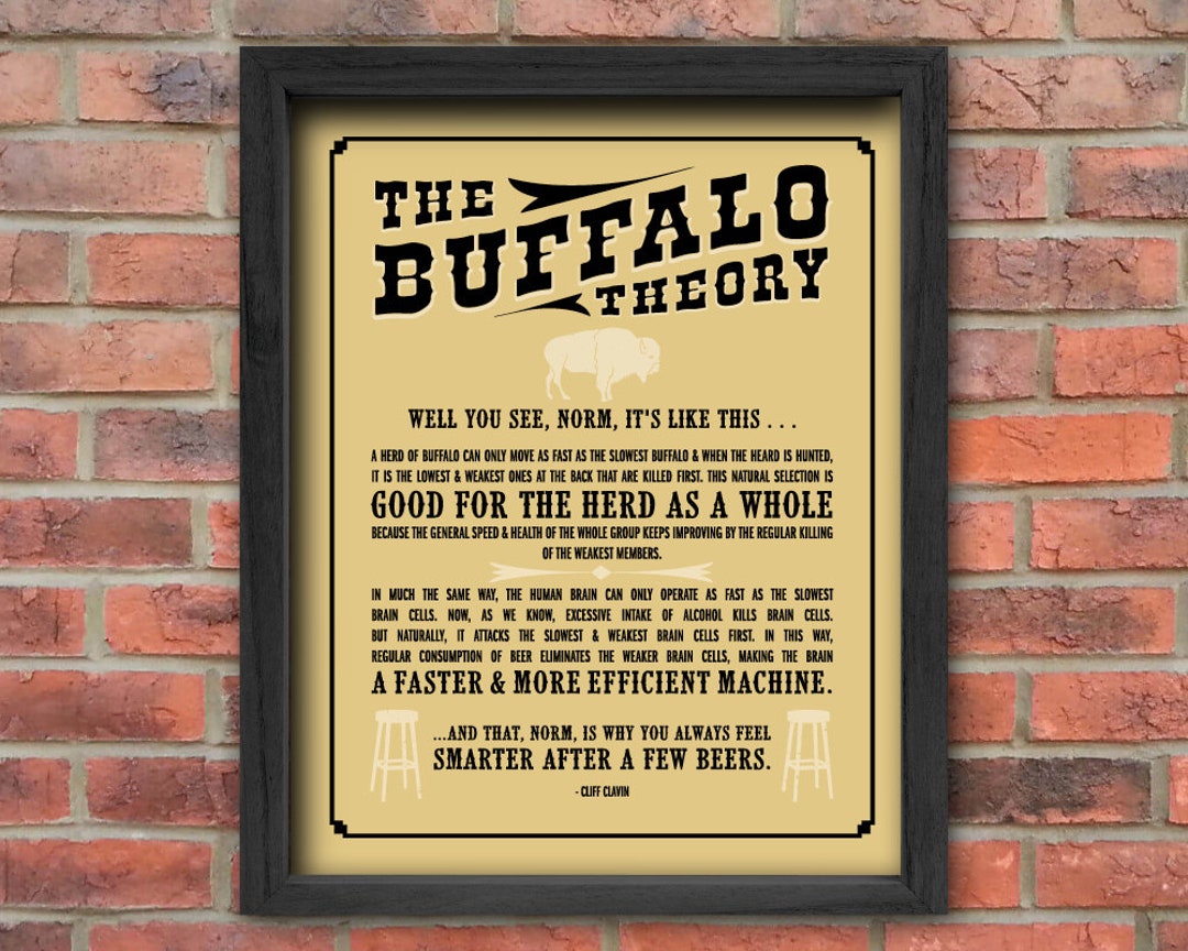 Beer Poster Download | Beer Lover | Beer Decor | Digital Download | TV Show  Cheers | Man Cave | Cliff Clavin | 8x10 Buffalo Theory Poster - Etsy, image size:1080x864