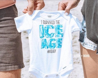 I Survived the Ice Age Onesie®, Funny IVF Onesie, IVF Baby Bodysuit, Worth the Wait Onesie,Pregnancy Announcement,Made with Love and Science