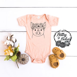 Floral pig baby clothing sales