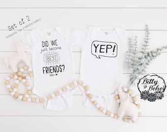 Did We Just Become Best Friends Set, Pregnancy Announcement, Family Shirts, Big Sister Little Sister, Big Brother Little Brother, Twin Set