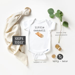 Little Cannoli Onesie®, Pastry Onesie, Hipster Baby Bodysuit, Funny Baby Onesies, Italian Onesie, Cute Baby Gift, Food Onesie, Dessert Shirt