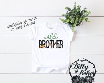 Brother of the Wild One Birthday Shirt, Zoo Birthday Shirt, Brother of the Birthday Boy Shirt, Zoo Animals Birthday Wild One Birthday Shirt
