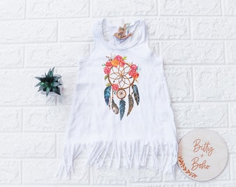 Boho Baby Clothes, Bohemian Baby Clothes, Baby Girl Clothes, Boho Baby Girl Dress, Hippie Baby Dress, Dreamcatcher Baby, Baby Fringe Dress