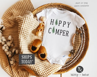 Hipster Baby Clothes, Baby Boy Gift, Camper Onesie®, Baby Boy Clothes, Baby Shower Gift, Cute Baby Clothes,Cute Onesies,Happy Camping Onesie