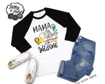 Wild Ones Mom Shirt, Mom of the Birthday Boy Shirt, Family Shirts, Matching Birthday Shirts, Zoo Birthday Shirt, Black Raglan Tee, Zoo Theme