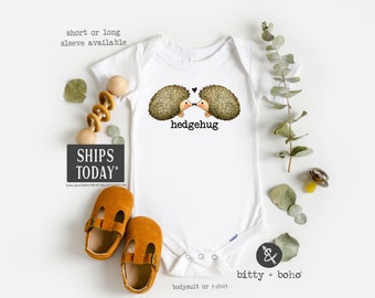 Hedgehog legging take home outfit hello I\u2019m new here custom onesie short gown drool bib knot hat