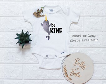 narwhal onesie baby
