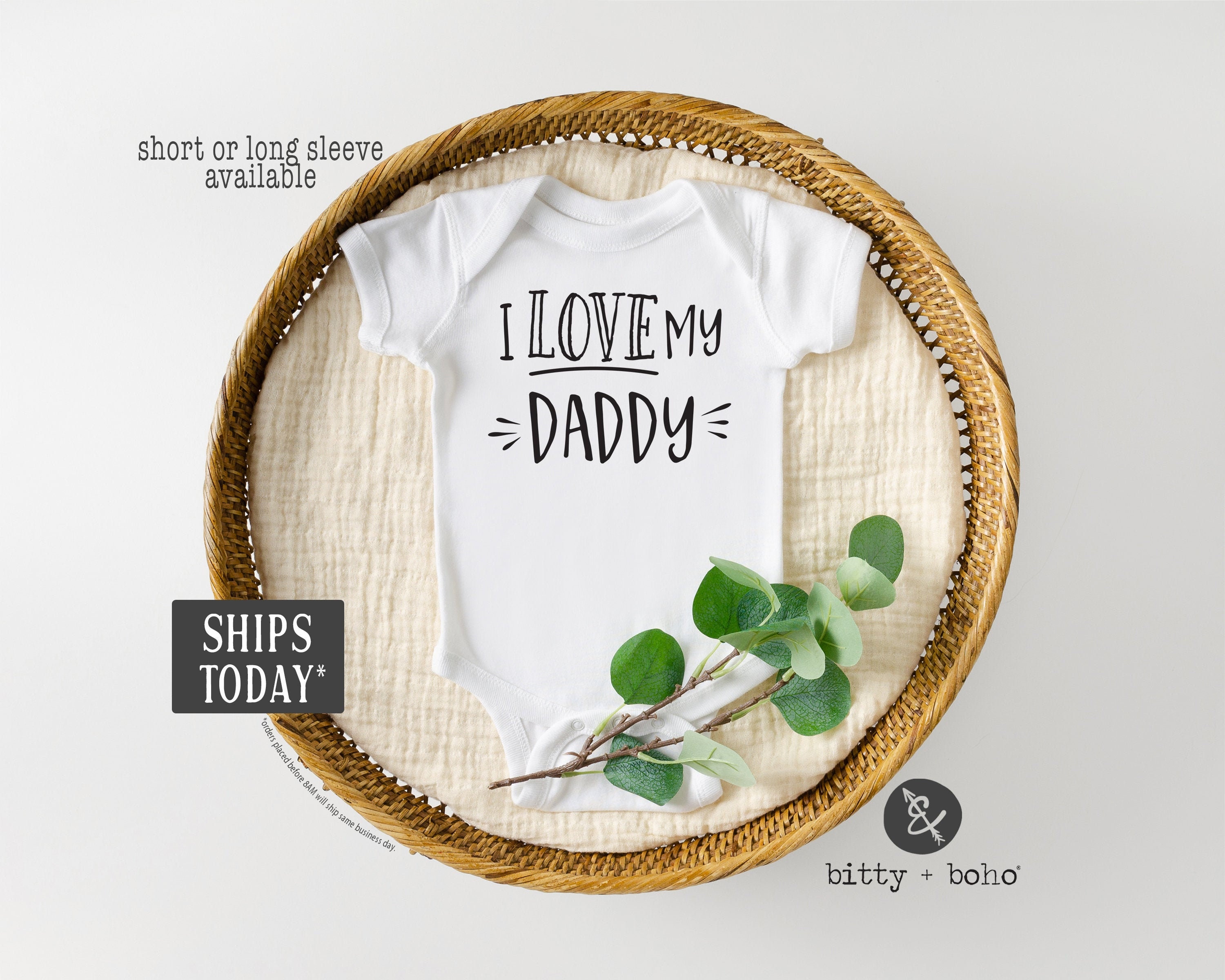 I Love My Daddy Onesie®, Hipster Baby Clothes, Dad Onesie, Baby Boy C…