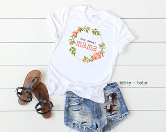 One Sweet Mama Shirt, One Sweet Peach Shirt, Matching Birthday Shirts, Mom of the Birthday Girl Shirt, Family Shirts, Peach Birthday Shirt