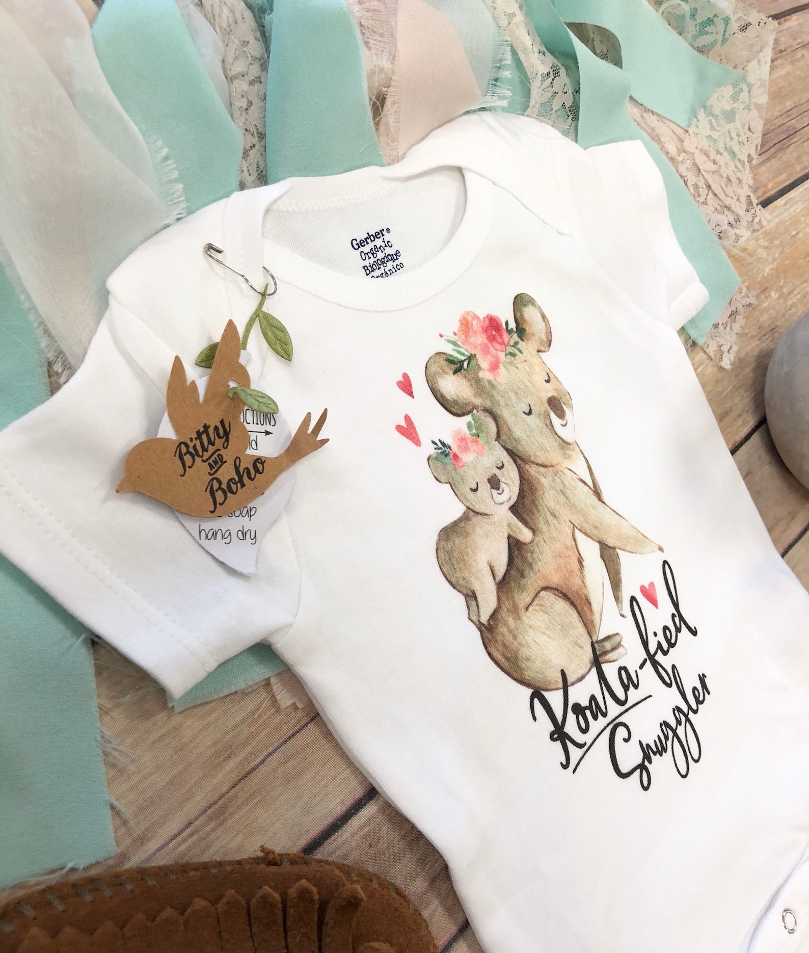 Koala Onesie® Baby Girl Clothes Koala Bear Onesie Boho Baby Etsy