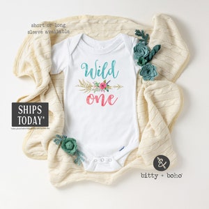 Wild One Onesie®, Wild One Birthday Outfit, Boho Birthday Shirt, First Birthday Girl Outfit, 1st Birthday Shirt, Boho Baby Clothes, Arrow