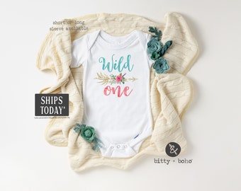 Wild One Onesie®, Wild One Birthday Outfit, Boho Birthday Shirt, First Birthday Girl Outfit, 1st Birthday Shirt, Boho Baby Clothes, Arrow