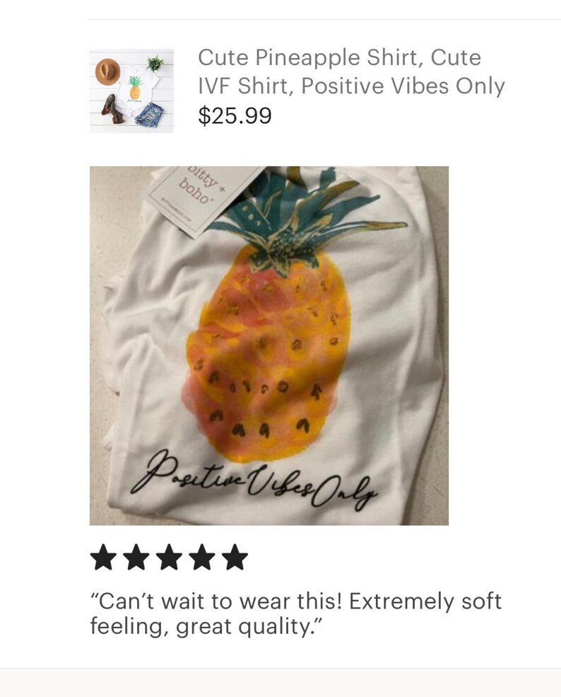 Cute Pineapple Shirt Cute IVF Shirt Positive Vibes Only Etsy