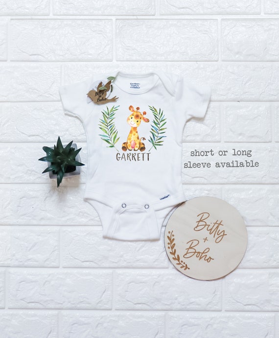 giraffe onesie baby