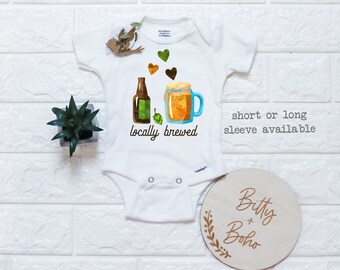 Funny Baby Onesie®, Locally Brewed Onesie, Funny Baby Clothes, Funny Romper, Newborn Onesie®, Baby Shower Gift,Beer Baby Bodysuit,Milk Shirt