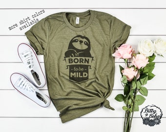 Cute Sloth Shirt, Funny Sloth T-Shirt, Funny Graphic Tees for Women, Cute Animals Shirt, Cute Boho Shirts, Gifts for Her, Cute Graphic Tops