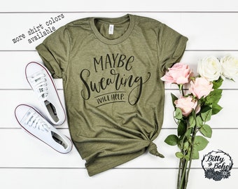 Maybe Swearing Will Help Shirt, Funny Womens Shirts, Gifts for Her, Funny Womens Graphic Tees for Women, Funny Graphic Tees, Cuss Words Tee