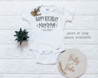 Happy Birthday Mommy Onesie®, Mom Onesie, Birthday Gift for Mom, Mommy Onesie, New Mom Gift, Happy Birthday Gift from Baby, I Love My Mommy