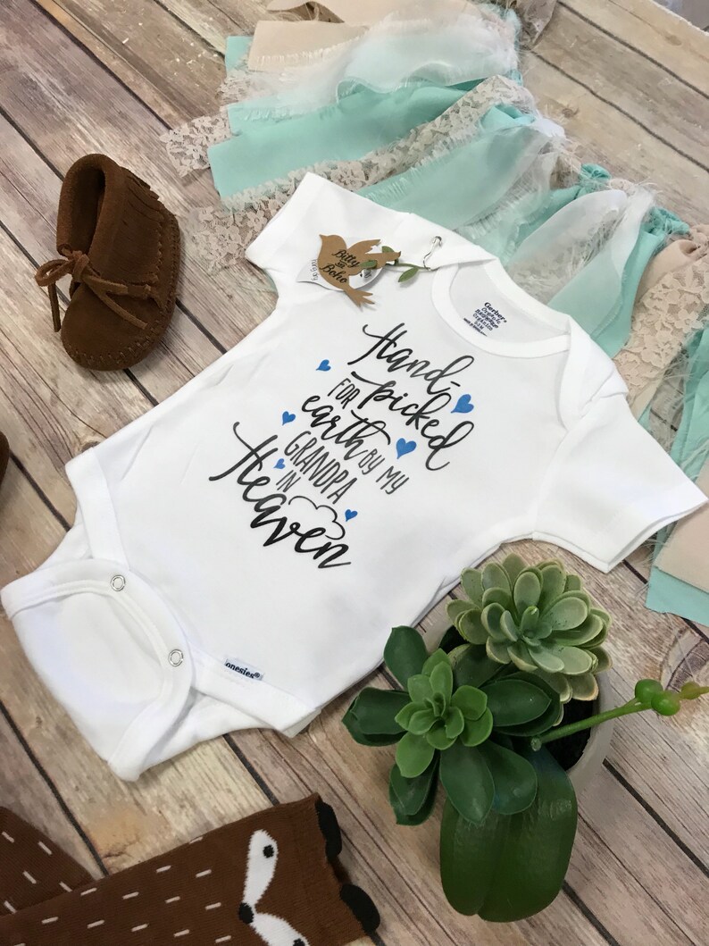 Grandpa Memorial Onesie® Cute Baby Onesie Grandpa Onesie Etsy