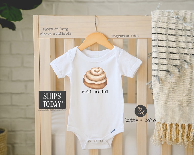 Cinnamon Roll Onesie® Roll Model Onesie Cute Baby Clothes Etsy