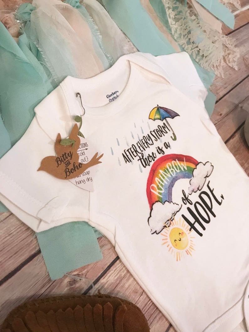 Download Rainbow Baby Onesie® Rainbow Baby Pregnancy Announcement | Etsy