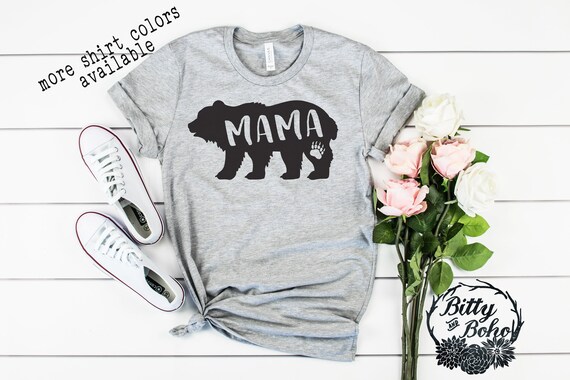 Pregnancy Announcement Shirt For Mama With Bear Paw Prints Pregnancy Announcement Shirt For Mama With Bear Paw Prints