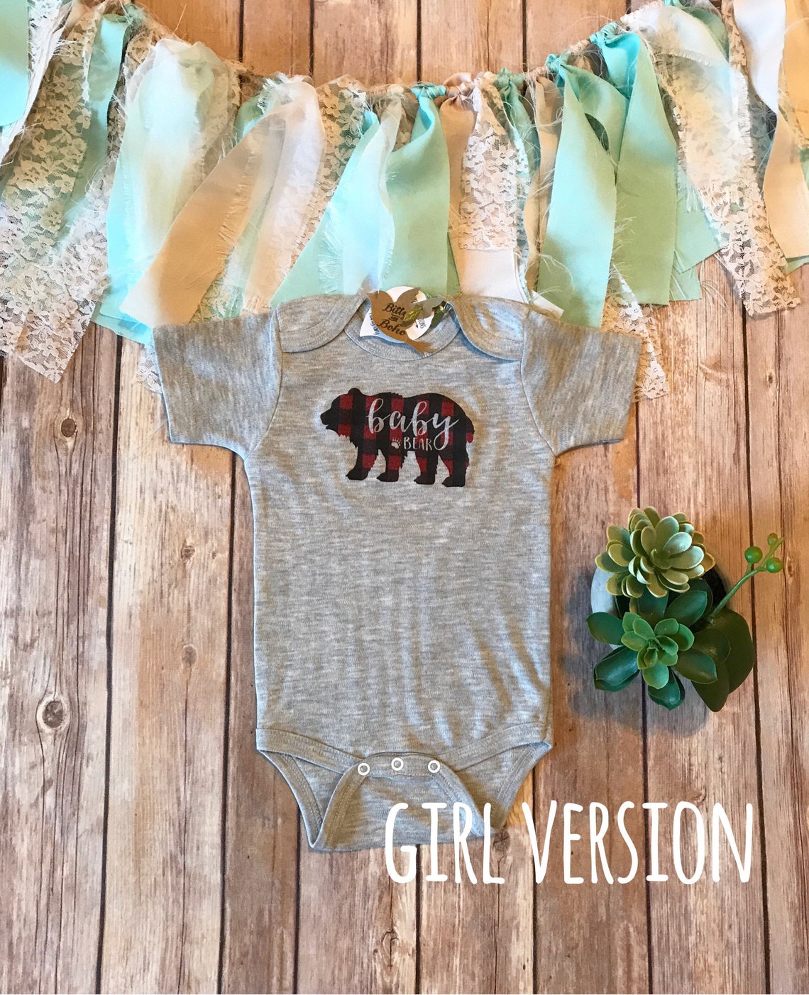 Plaid Baby Bear Bodysuit Matching Bear Shirts Matching Etsy