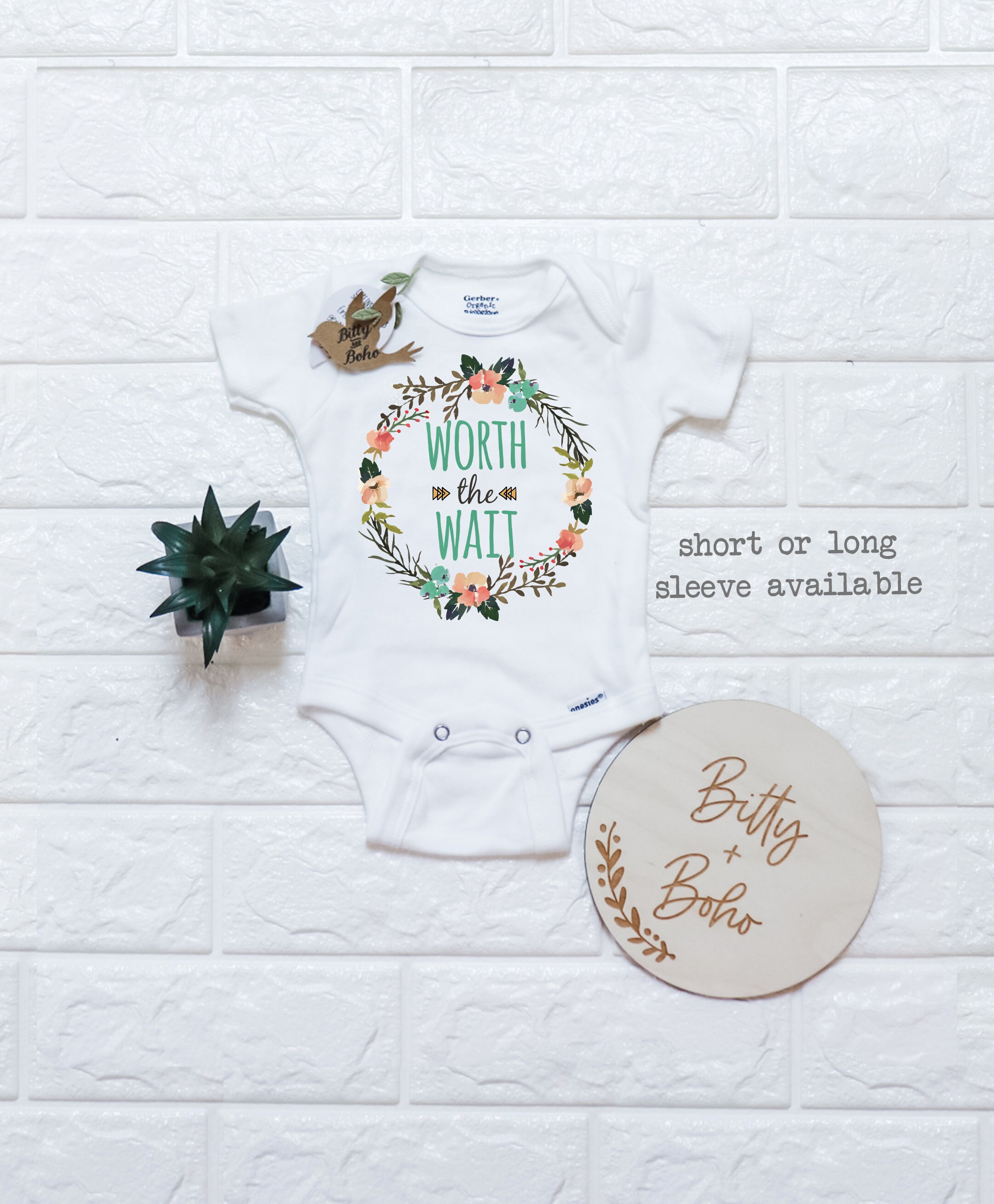 Worth the Wait Onesie®, Baby Shower Gift, Baby Girl Clothes, Cute Bab…