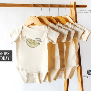 Little Sweet Pea Baby Bodysuit, Vegetable Baby Bodysuit, Cute Baby Clothes, Unisex Baby Clothes, Unisex Baby Bodysuit, Minimalist Baby
