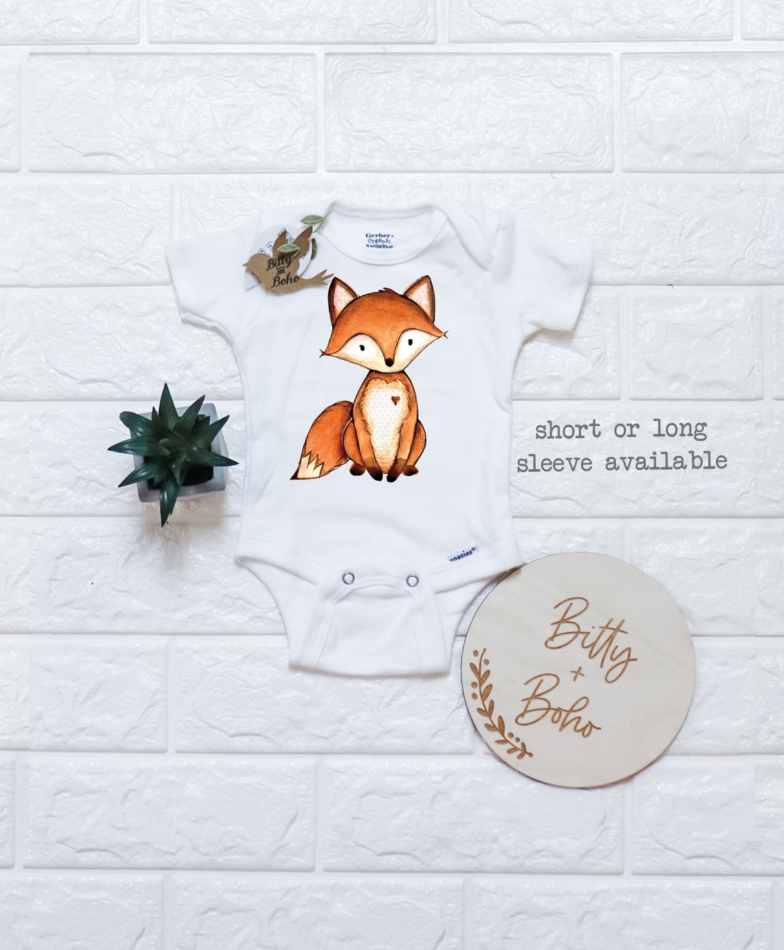 Baby Fox Onesie® Boho Baby Clothes Baby Shower Gift Fox Etsy