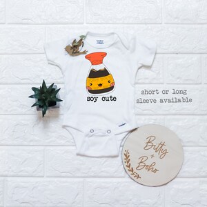 Soy Cute Onesie®, Sushi Onesie, Food Onesie, Funny Baby Shower Gift, Unisex Baby Clothes, Funny Onesies, Miso Cute Baby Onesie, Hipster Baby